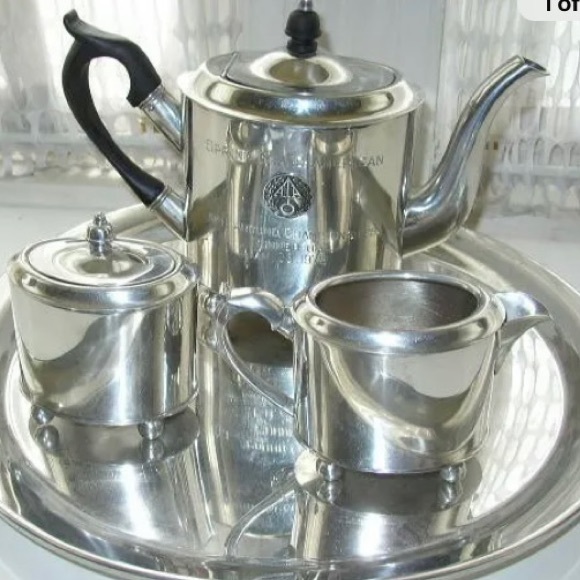 Vintage Steiff Pewter 5-pc Presentation Coffee or Tea Service